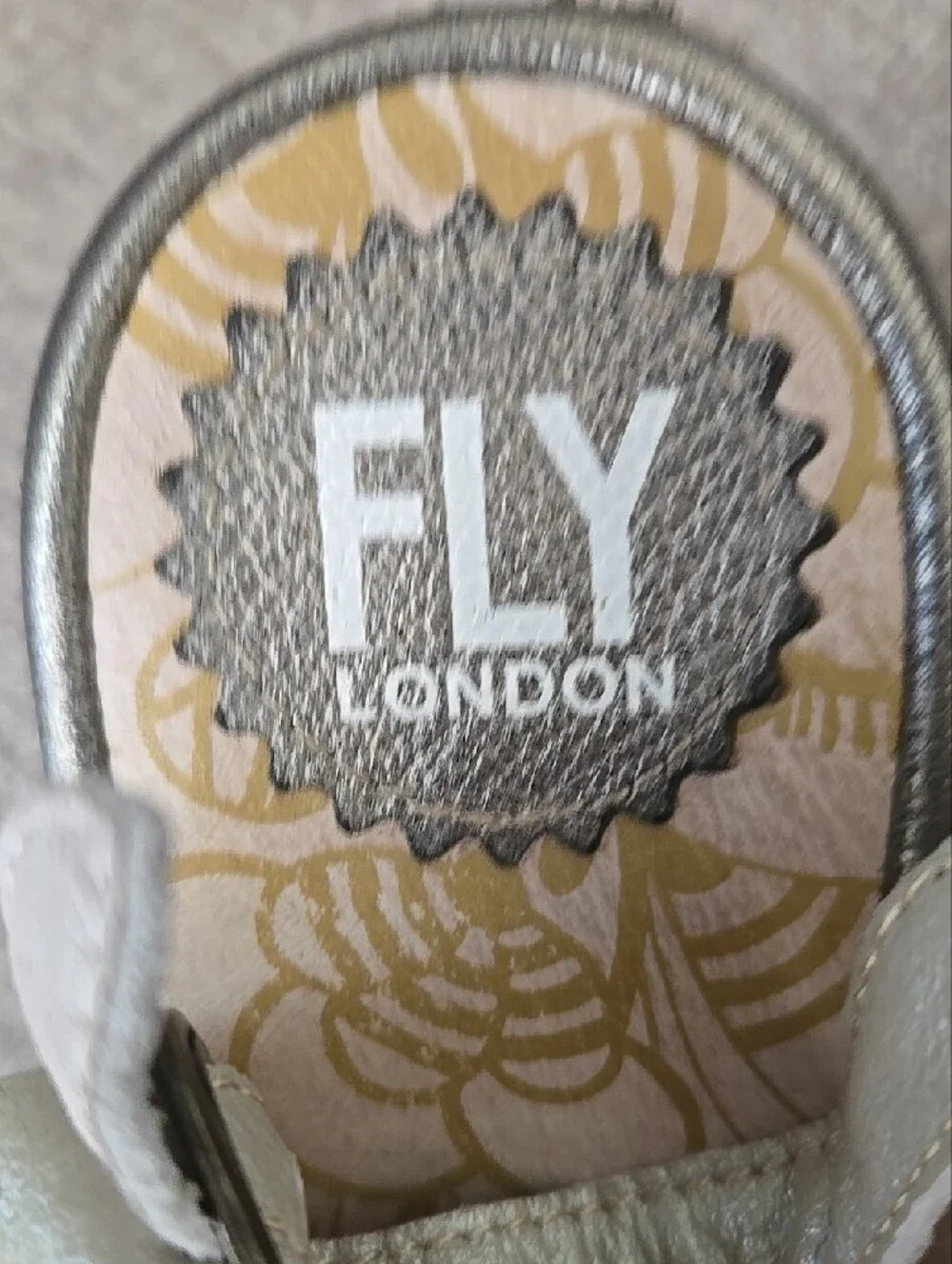 Fly London metallic perforated